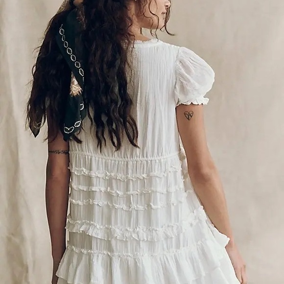 NWOT Free People white x free est darcy mini dress - Picture 3 of 3
